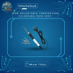 60W Adjustable Temperature 220V Soldering Iron with Ceramic Heating Element for Electronics and DIY Projects - Robochacha Pakistan