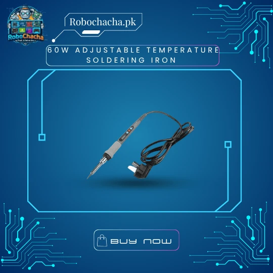 60W Adjustable Temperature Soldering Iron 200-450C for PCB Repair and Electronics Projects - Robochacha Pakistan