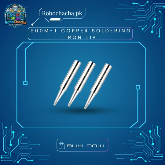 High Thermal Conductivity 900M-T Copper Soldering Iron Tip for 60W Adjustable Irons and 936 Stations - Robochacha Pakistan
