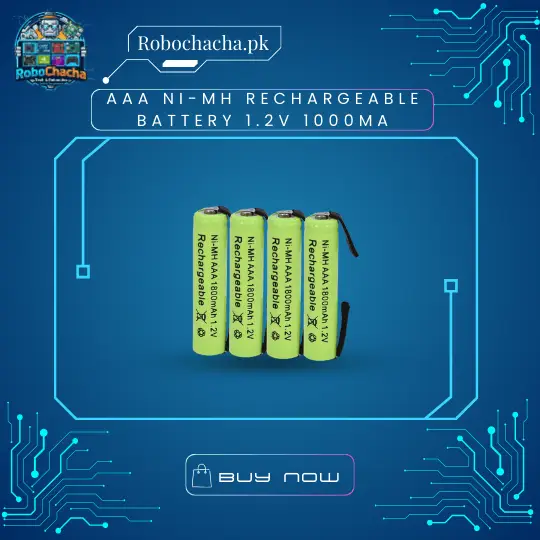 1pcs 1000mAh AAA Ni-MH 1.2V Rechargeable Battery for Toys and Electronics - Robochacha Pakistan
