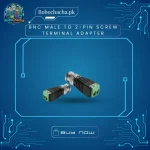 BNC Male to 2-Pin Screw Terminal Solderless Video Cable Adapter for CCTV Security Cameras and DVRs - Robochacha Pakistan