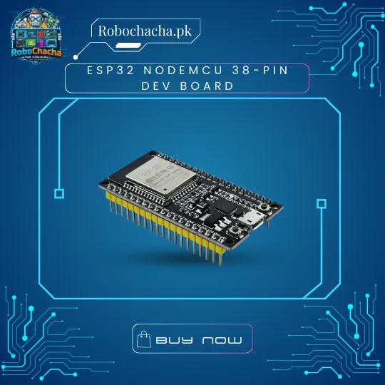 ESP32 NodeMCU 38-Pin Development Board with ESP-WROOM-32 Module and CH9102X USB Driver - Robochacha Pakistan