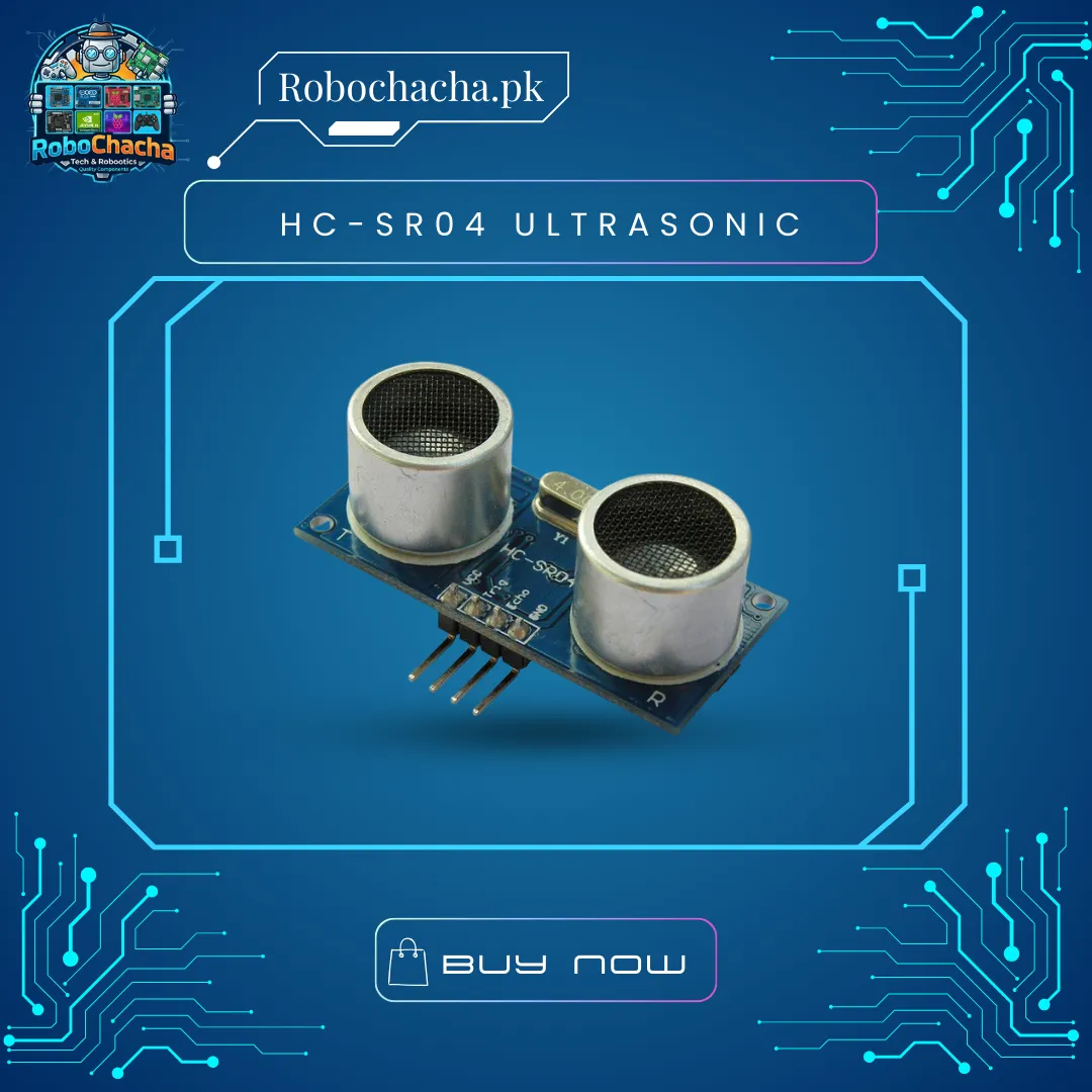 HC-SR04 Ultrasonic Distance Sensor Module with 4-Pin Interface for Arduino and Robotics Projects - Robochacha Pakistan