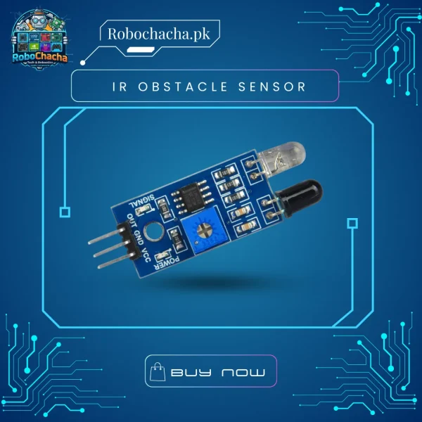 IR Obstacle Sensor Adjustable IR Infrared Obstacle Avoidance Sensor Module with LM393 for Arduino Robotics and Smart Cars - Robochacha Pakistan