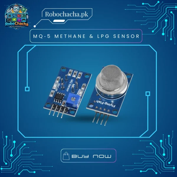 MQ-5 LPG and Natural Gas Sensor Module with Digital and Analog Output for Arduino and Home Safety Projects - Robochacha Pakistan