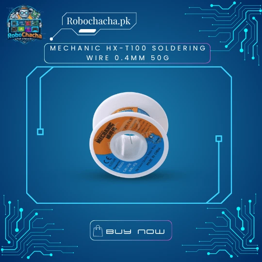 Mechanic HX-T100 0.4mm 50g High Purity Rosin Core Soldering Wire for Precision Electronics and Mobile Repair - Robochacha Pakistan