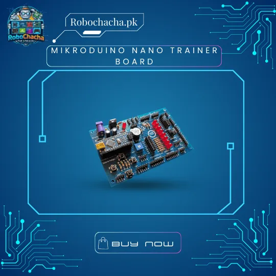 Mikroduino Nano Arduino Nano Trainer and Learning Shield Board - Made in Pakistan STEM Education Kit - Robochacha