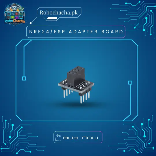 Makerfocus 8-Pin Adapter with 3.3V Regulator for NRF24L01+ Transceiver and ESP-01 WiFi Module - Robochacha Pakistan