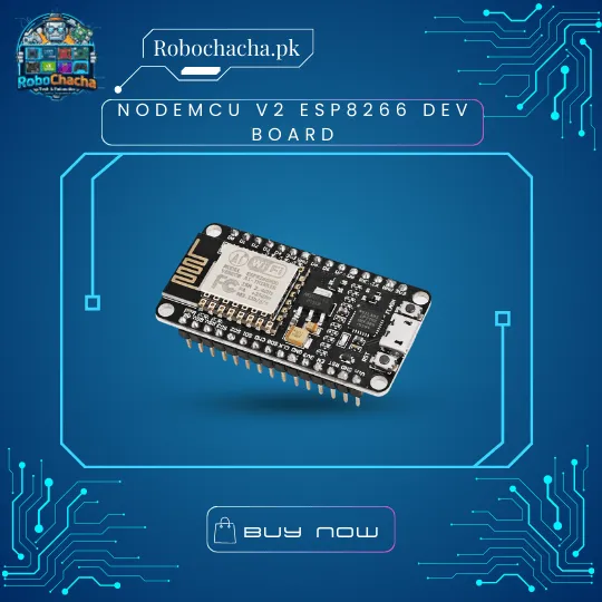 NodeMCU V2 ESP8266 ESP-12E WiFi Development Board with CP2102 USB Driver - Breadboard Friendly - Robochacha Pakistan