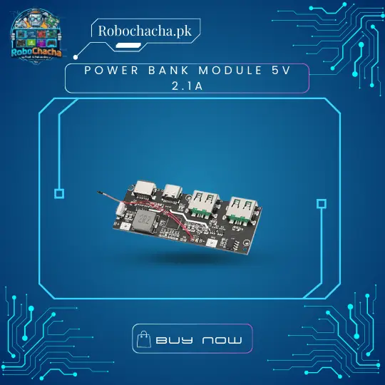 DIY Power Bank Module 5V 2.1A Dual USB Output for 18650 and Lithium Polymer Batteries - Robochacha Pakistan