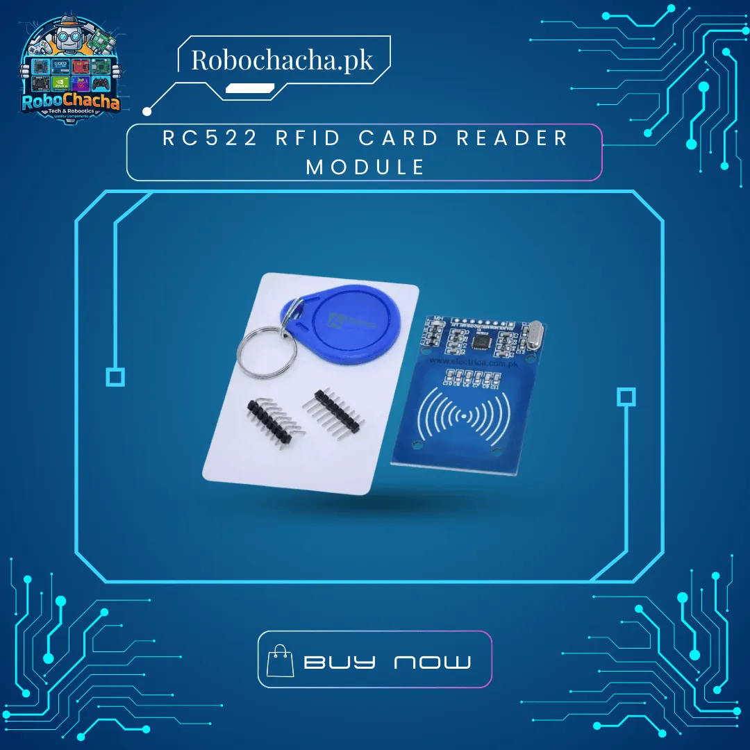 MFRC522 RC522 RFID Reader Writer Module Kit with S50 Card and Key Fob for Arduino and Security Projects - Robochacha Pakistan