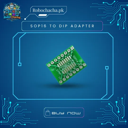 SOP16 SOIC16 to DIP16 Double-Sided SMD Adapter Board for Breadboard and Prototyping - Robochacha Pakistan