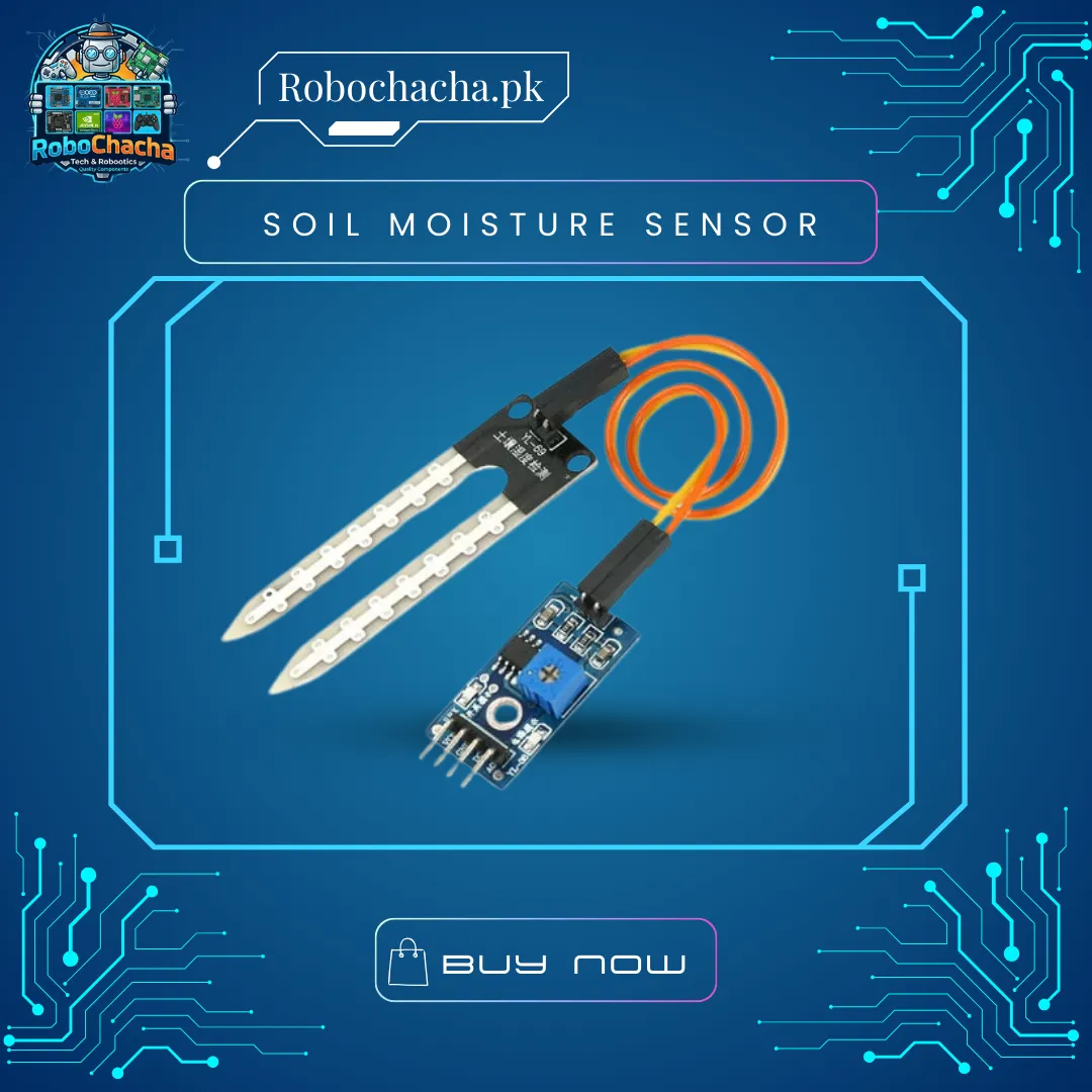 YL-69 Soil Moisture Sensor Module with Analog and Digital Output for Arduino and Smart Gardening - Robochacha Pakistan