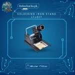 Heavy-Duty LTJ217 Soldering Iron Stand with Metal Base, Steel Spring Holder, and Cleaning Sponge