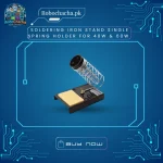 Single Spring Soldering Iron Stand with Metal Base and Cleaning Sponge for 40W and 60W Soldering Irons - Robochacha Pakistan