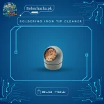 Soldering Iron Tip Cleaner Steel Wire Mesh Brush and Metal Stand Holder for Oxidation Removal - Robochacha Pakistan