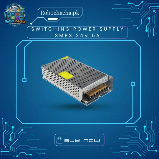 24V 5A 120W Industrial Switching Power Supply SMPS Metal Case for 3D Printers and CNC Machines - Robochacha Pakistan