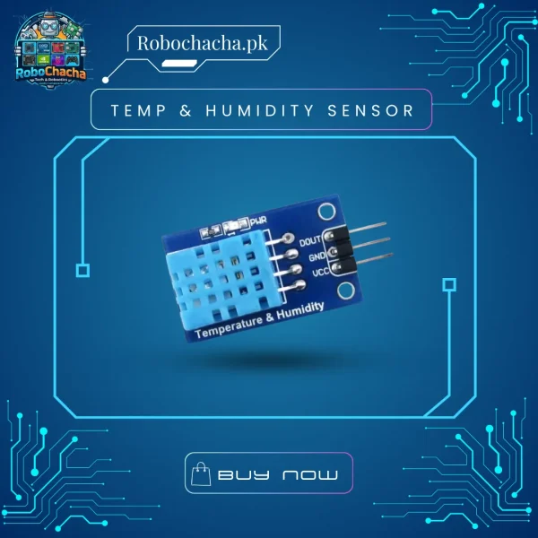 DHT11 Temperature and Humidity Sensor Module KY-015 with PCB and Pull-up Resistor for Arduino and IoT Projects - Robochacha Pakistan