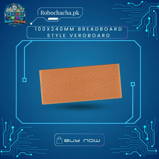 100x240mm Breadboard Style Veroboard Large 100x240mm Breadboard Style Veroboard with Power Rails and IC Center Split for Permanent Prototyping