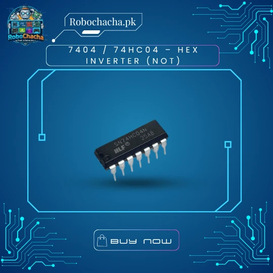 74HC04 Hex Inverter NOT Gate Logic IC DIP-14 for Signal Inversion and Digital Electronics