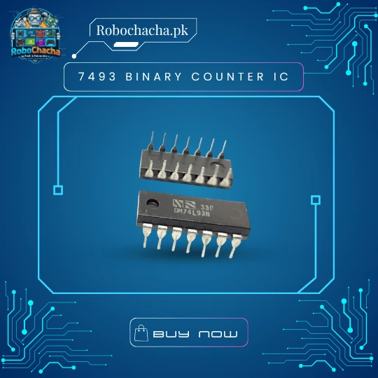 7493 74LS93 4-Bit Binary Ripple Counter IC for Digital Logic and Frequency Division