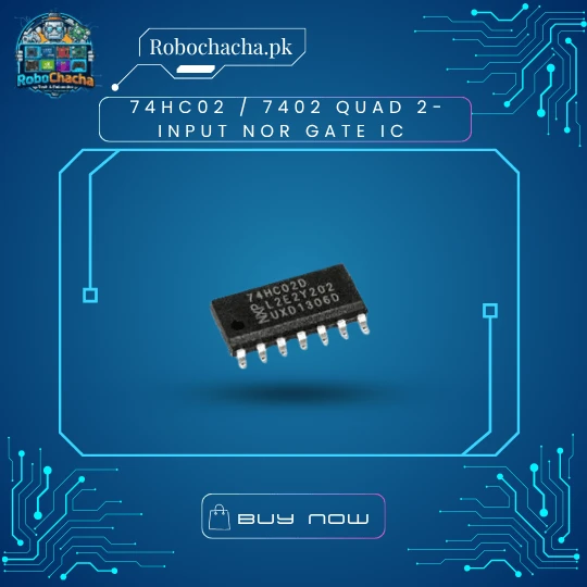 74HC02 Quad 2-Input NOR Gate Logic IC DIP-14 for Arduino and Digital Electronics Projects