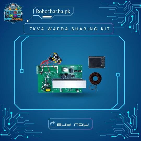 7kVA Wapda Sharing Kit 7kVA Wapda Sharing Hybrid Inverter Kit with 3.5-inch TFT Display and 3.2mH Inductor for Solar Energy Mixing - Robochacha Pakistan