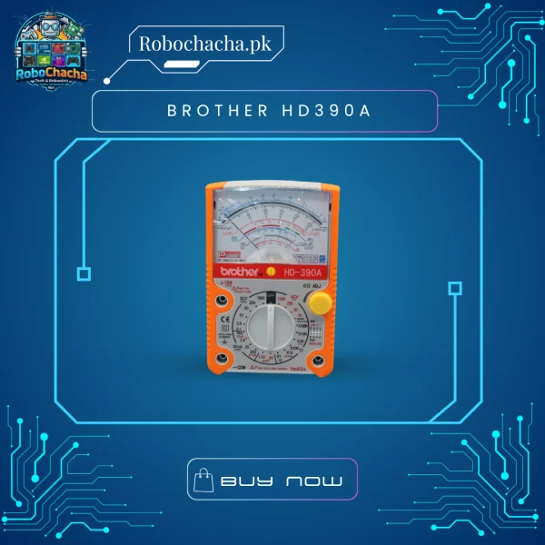Brother HD390A High-Precision Analog Multimeter with Protective Holster and Continuity Buzzer for Electronics Repair