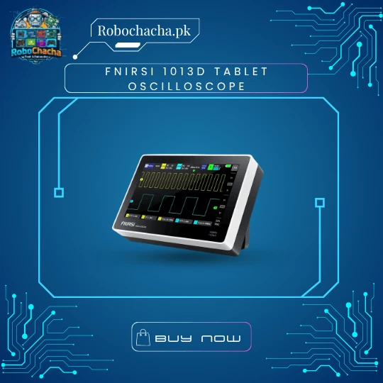 FNIRSI 1013D 100MHz Dual Channel Tablet Digital Oscilloscope with 7-inch Capacitive Touchscreen and 6000mAh Battery