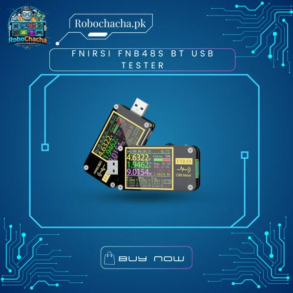 FNIRSI FNB48S BT High Precision USB Voltmeter Ammeter with Bluetooth and Fast Charge Protocol Trigger - Robochacha Pakistan