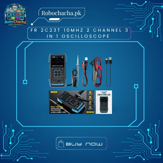 FR 2C23T 3-in-1 Handheld 10MHz Dual Channel Oscilloscope Multimeter and Function Generator
