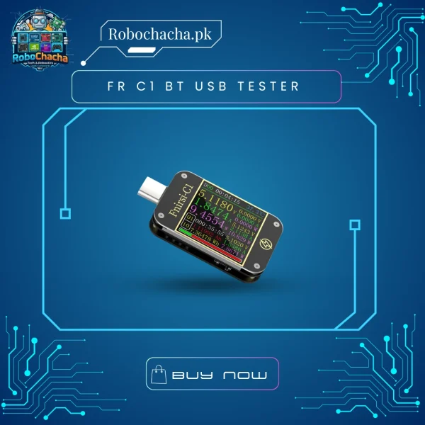 FNIRSI C1 Type-C USB Tester with Bluetooth and 1.3 inch Color Screen for High Precision PD Power Monitoring