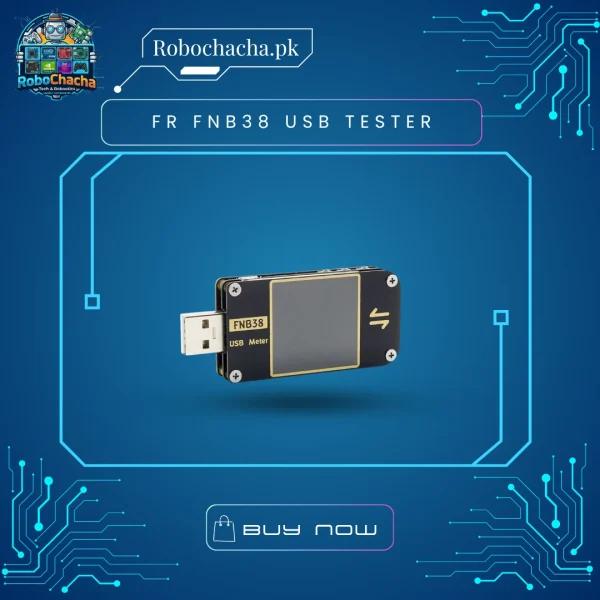 FNIRSI FNB38 USB Digital Tester with 1.44 inch Color Screen and 6-Digit Precision for Voltage and Current Monitoring