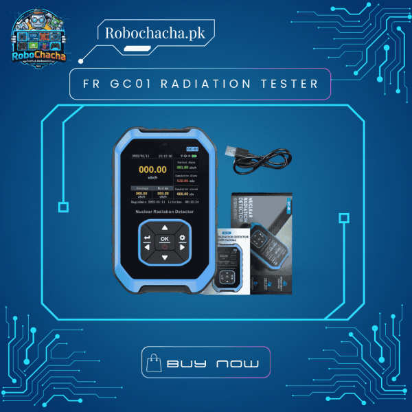 FNIRSI GC-01 Portable Nuclear Radiation Detector and Geiger Counter with Color Screen for X-ray Beta Gamma Detection