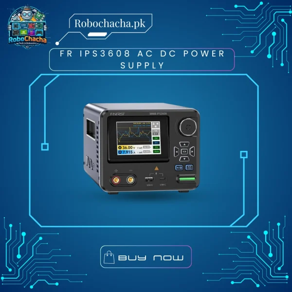 FR IPS3608 36V 8A Variable DC Bench Power Supply with High-Resolution Color Display and Smart Protection