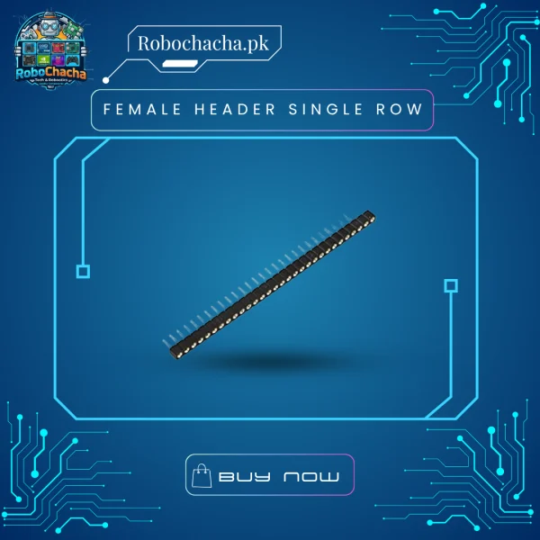 40-Pin Single Row Female Header Strip 2.54mm Pitch PCB Socket for Arduino and Robotics