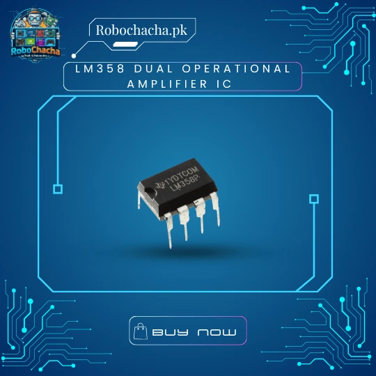 LM358 Dual Operational Amplifier IC LM358 Dual Operational Amplifier (Op-Amp) IC DIP-8 for Sensor Signal Conditioning and Robotics