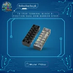 TB-1506 6-Position Dual Row Barrier Terminal Block with Transparent Safety Cover