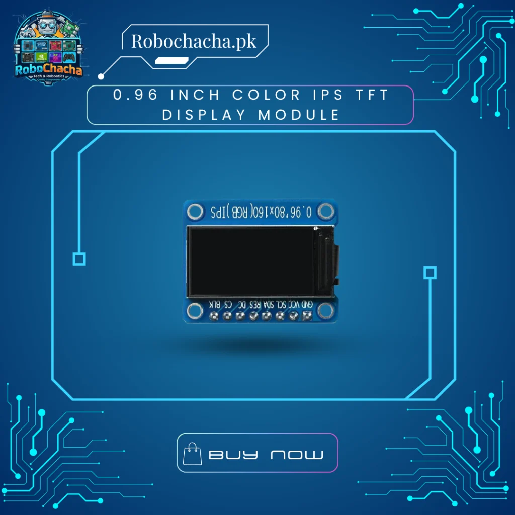 0.96 Inch HD 80x160 Full Color IPS TFT Display Module with 8-Pin SPI Interface and ST7735 Controller for Arduino and ESP32