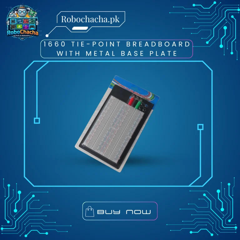 1660 Tie-Point Solderless Large Breadboard with Metal Base Plate and 3 Power Terminal Binding Posts