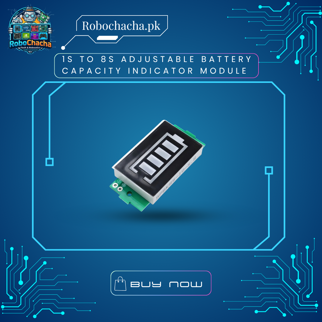 Universal 1S to 8S Adjustable Lithium Battery Capacity Indicator LED Tester Board for 18650 and Li-Po Packs