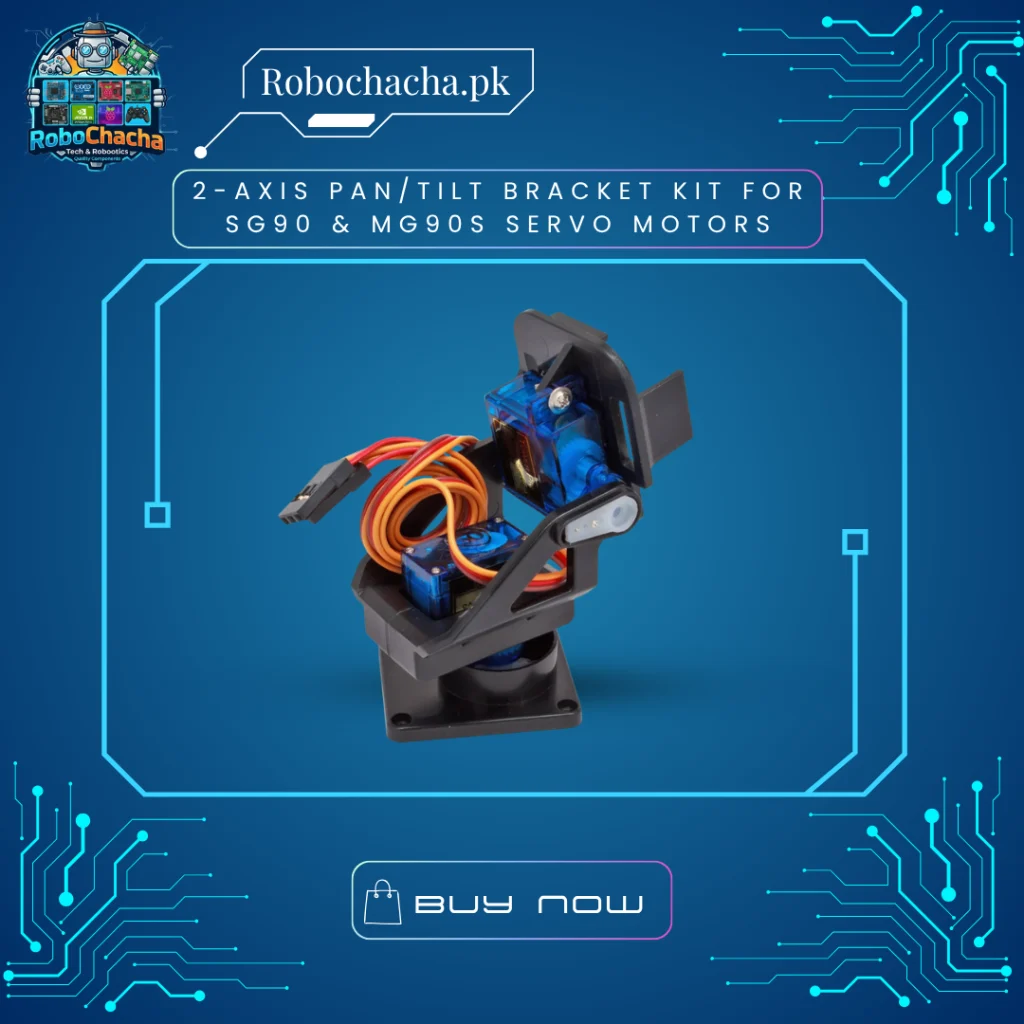 2-Axis Pan and Tilt Bracket Assembly Kit for SG90 and MG90S Servo Motors