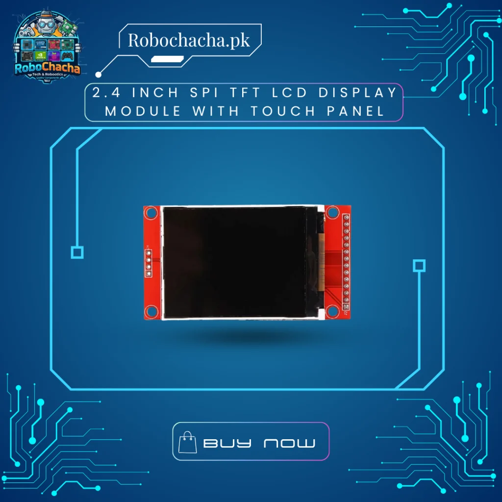 2.4 Inch 240x320 SPI TFT Color LCD Display Module with Resistive Touch Panel and Built-in SD Card Slot for Arduino