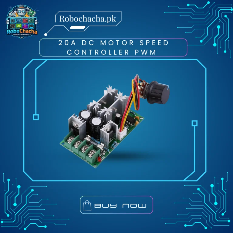 20A High Power DC PWM Motor Speed Controller Module 9V-60V with Adjustable Voltage Potentiometer Knob