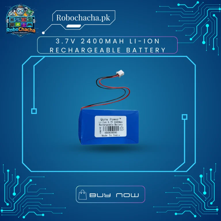3.7V 2400mAh Rechargeable Lithium Ion Battery Pack - 40mm x 30mm x 20mm - for DIY Projects and Robotics