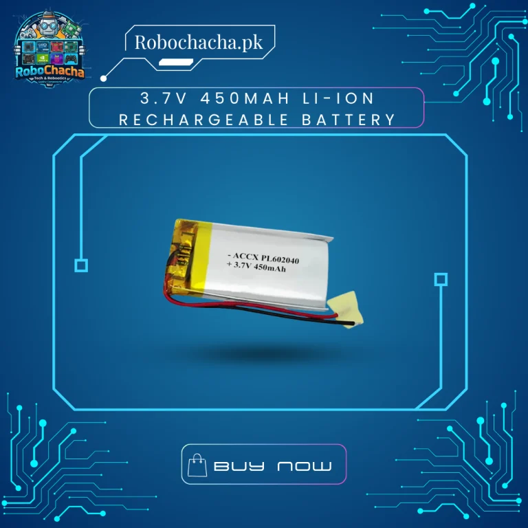 3.7V 450mAh Rechargeable Lithium-Ion (Li-Ion) Battery for IoT and Portable DIY Electronics