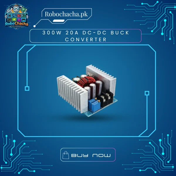 300W 20A High-Efficiency Adjustable DC-DC Step-Down Buck Converter Module with CC/CV Control