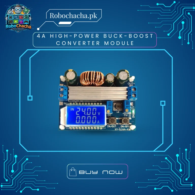 4A High-Current Buck-Boost Adjustable DC-DC Step-Up/Down Converter Module with Heatsink