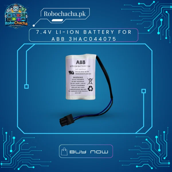 7.4V Li-Ion Replacement Battery for ABB 3HAC044075 Serial Measurement Board (SMB) - Industrial Robot Parts