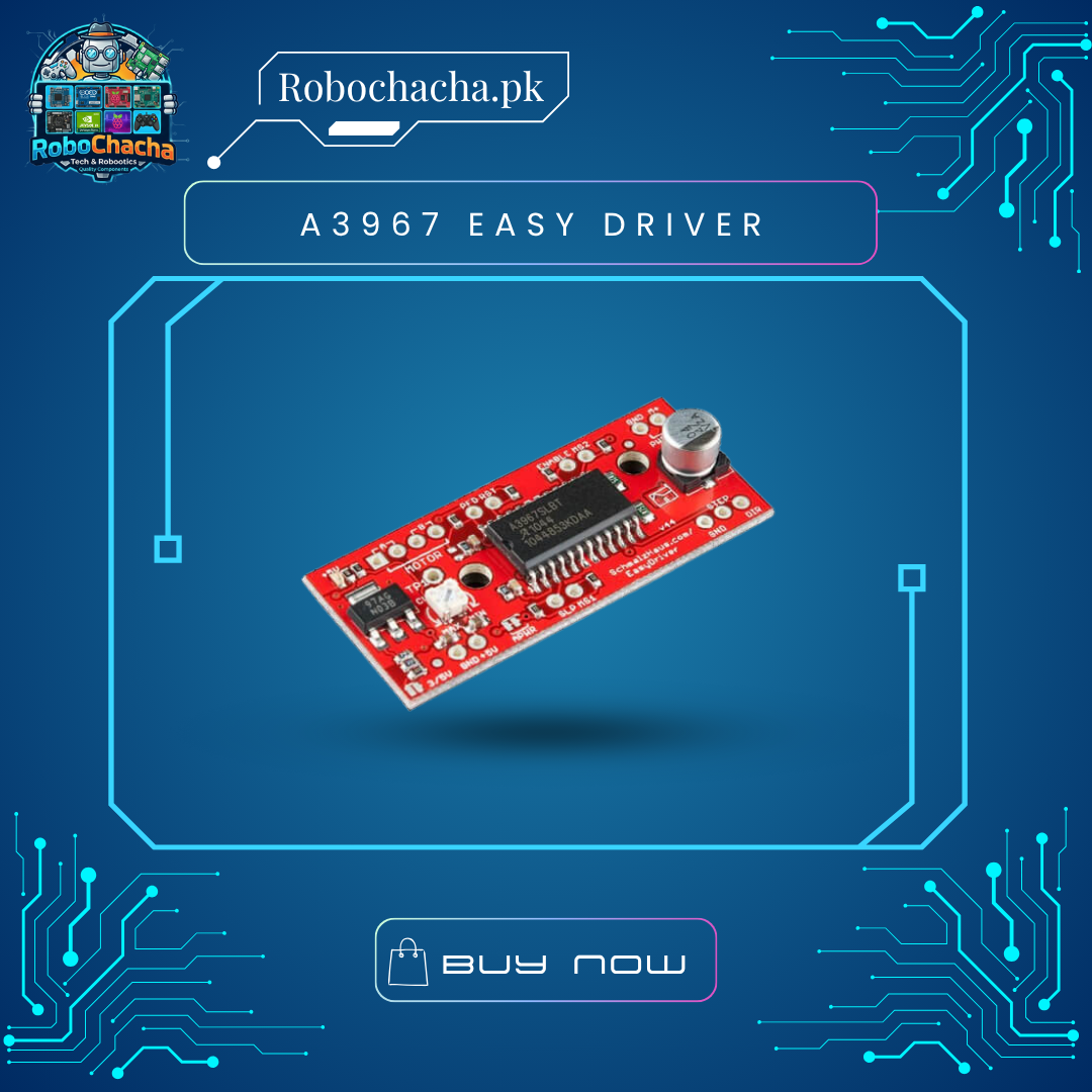 A3967 Easy Driver A3967 EasyDriver Bi-Polar Stepper Motor Driver Module with 8-Way Microstepping and Current Adjustment for Arduino and Robotics